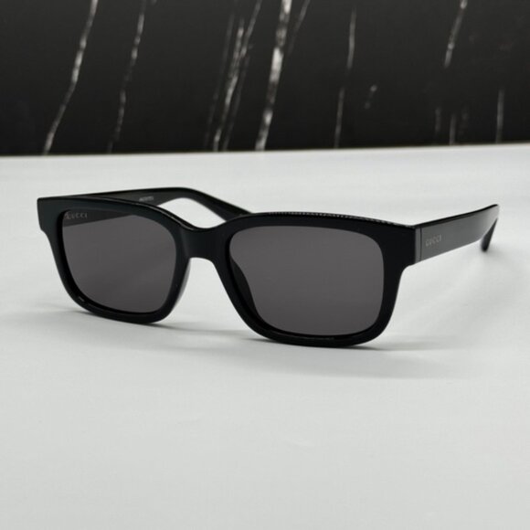 NEW GG1583S 001 GUCCI BLACK GREY SQUARE MEN GUCCI SUNGLASSES - Picture 1 of 11